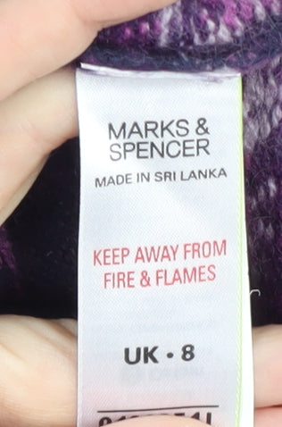 Marks and Spencer Purple Fair Isle Women's Dress Size 8
