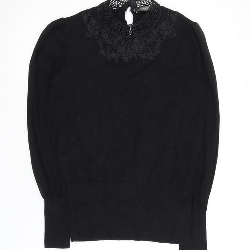 Oasis Women's Black High Neck Pullover Jumper - Size M