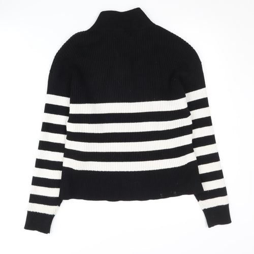 MNG Women's Black Striped Pullover Jumper S