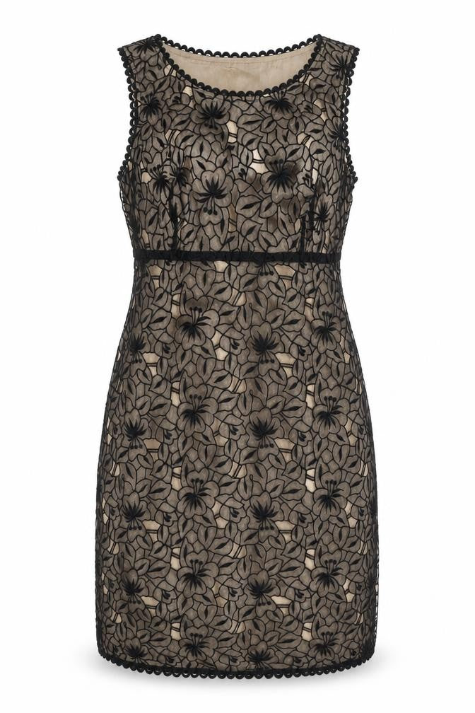 Oasis Women's Black Floral Sleeveless Dress Size 14