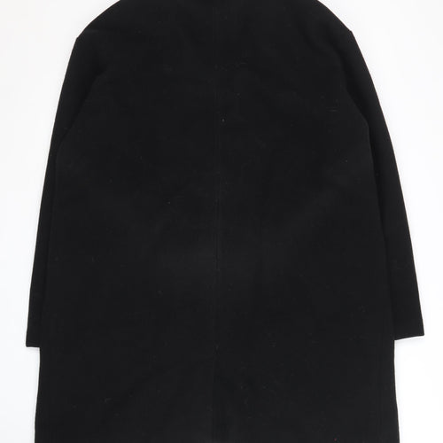 Pull & Bear Women's Black Overcoat XL