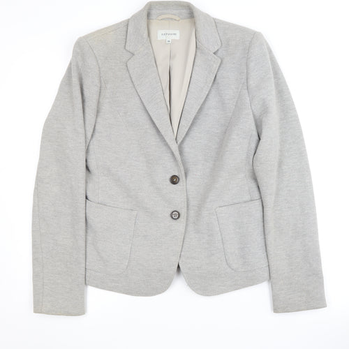 Tatuum Grey Women's Blazer Size 10 Notch Lapel Lined