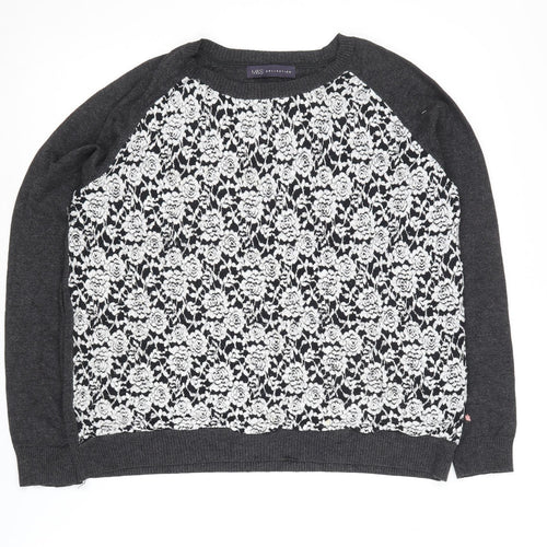 Marks and Spencer Women's Black Pullover Jumper, Size 14