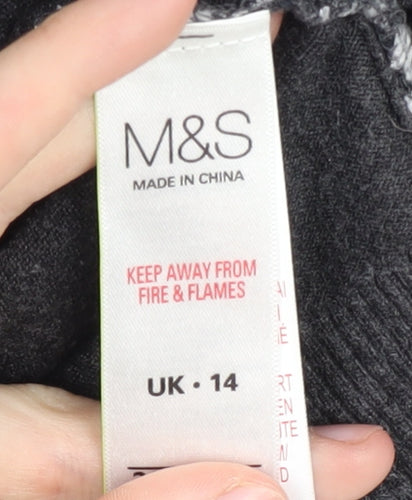 Marks and Spencer Women's Black Pullover Jumper, Size 14