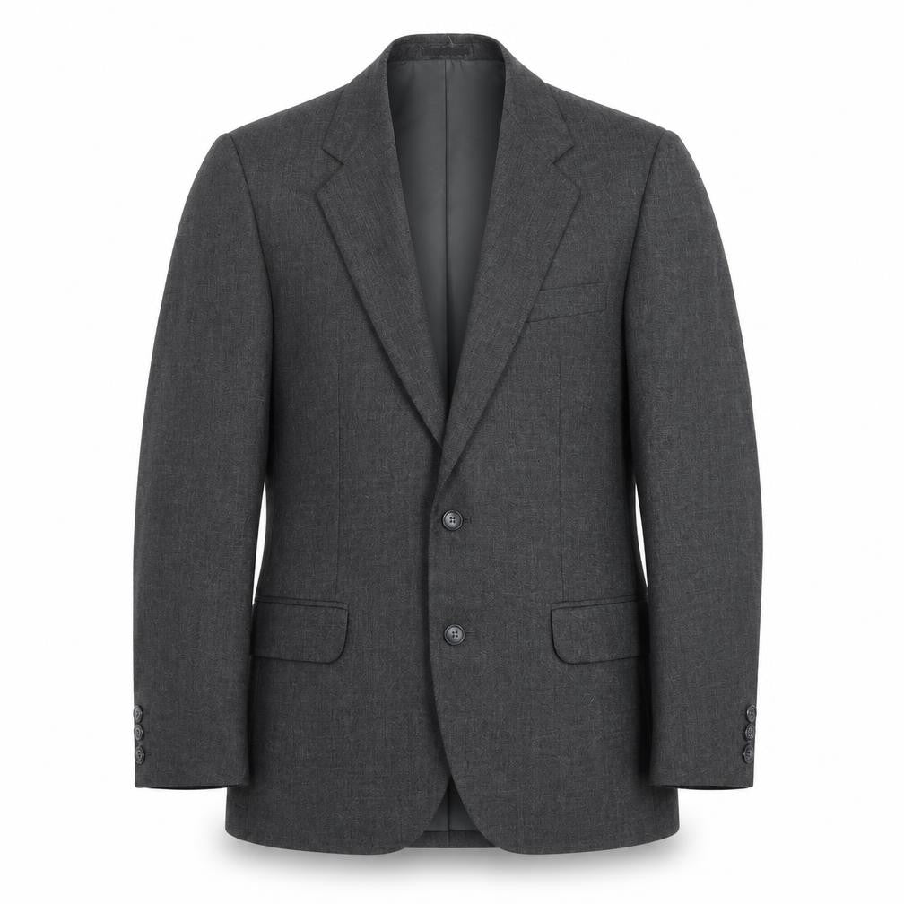 Front view of Saxon Hawk Men's Grey Blazer, 38R Classic Style