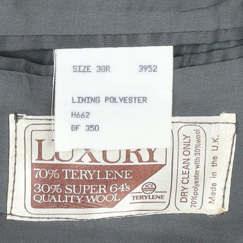 Saxon Hawk Men's Grey Blazer, 38R Classic Style