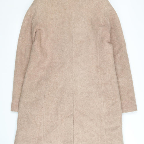 Oasis Women's Beige Medium Single-Breasted Wool Blend Coat