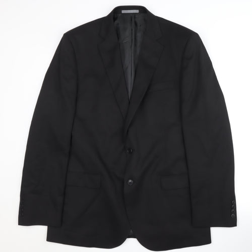 Marks and Spencer Men's Black Suit Jacket 42 Long