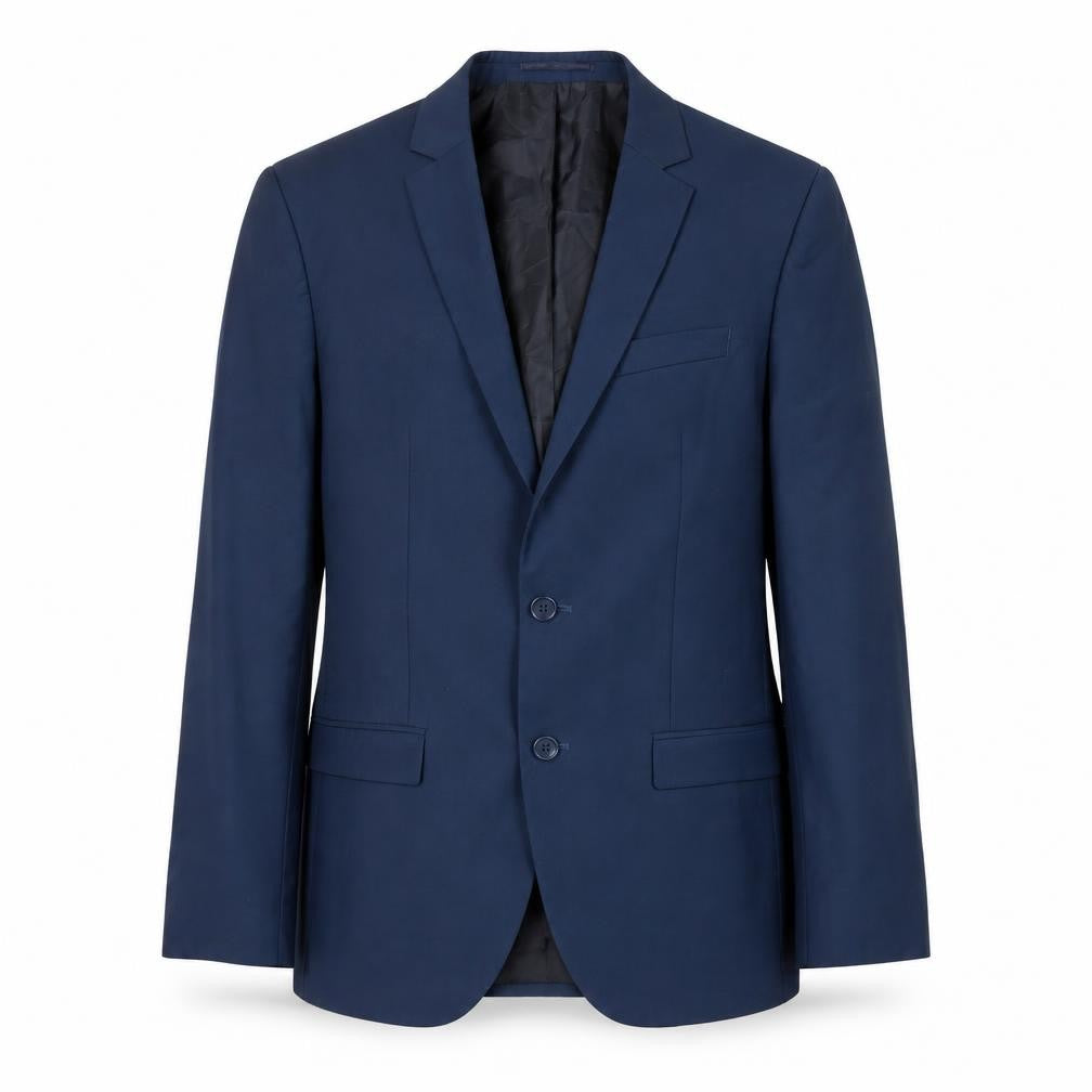 Front view of River Island Men's Blue Blazer, 40R, Polyester Wool