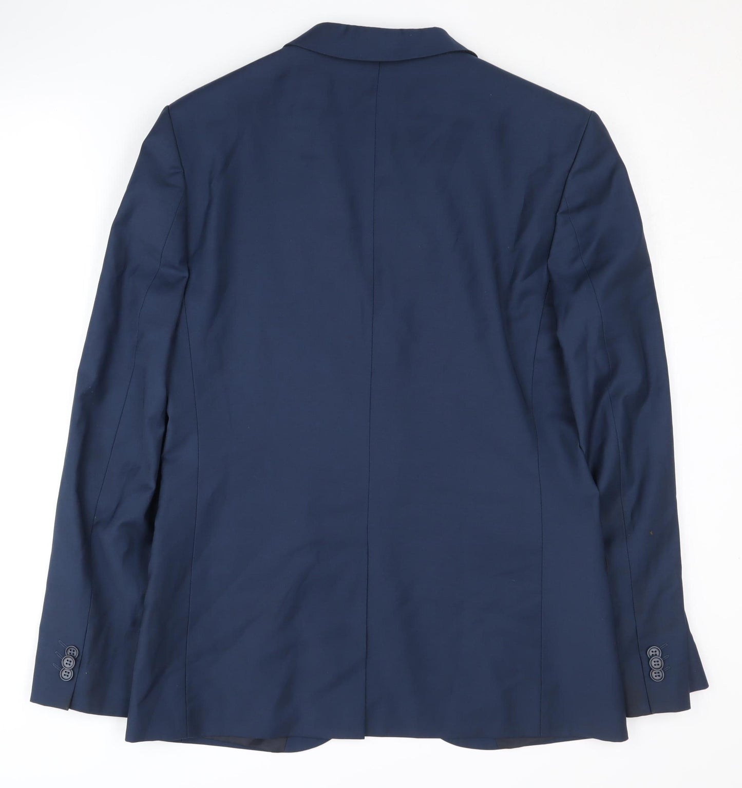 River Island Men's Blue Blazer, 40R, Polyester Wool