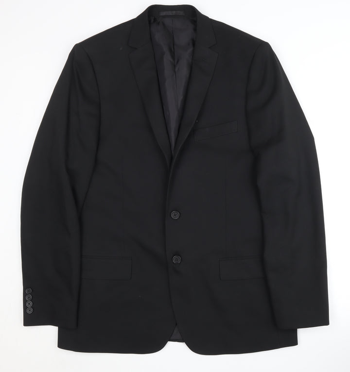 Jacamo Men's Black Polyester Blazer 42L Formal