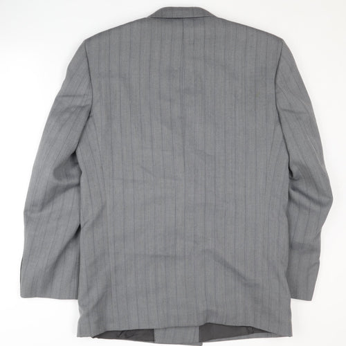 Hugo James Men's Grey Blazer, Size 38, Double-Breasted