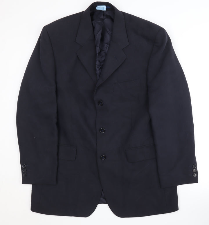 Jonathan Adams Men’s Blue Blazer, Size 40S Formal