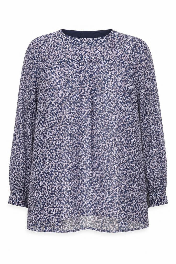 Front view of Next Women's Multicoloured Floral Blouse, size 18, Long Sleeve