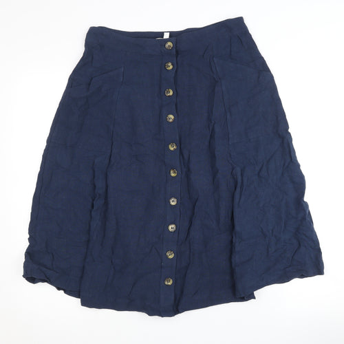 Apricot Women's Blue A-Line Midi Skirt Size 12