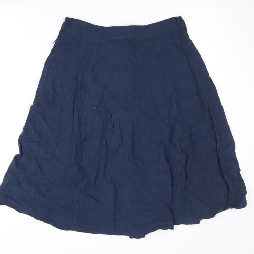 Apricot Women's Blue A-Line Midi Skirt Size 12