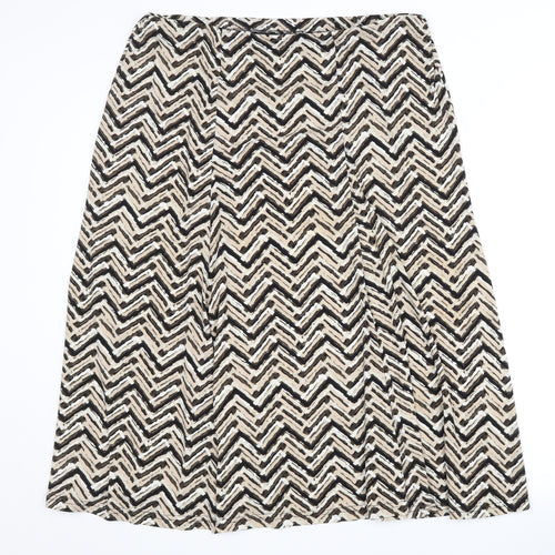 Bm Women's Black Geometric Skirt Size 16