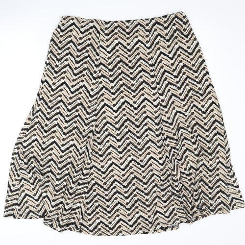 Bm Women's Black Geometric Skirt Size 16