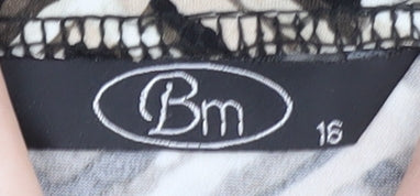 Bm Women's Black Geometric Skirt Size 16