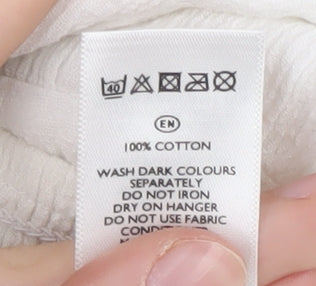 South Women's White Peasant Skirt Size 12 Long Cotton