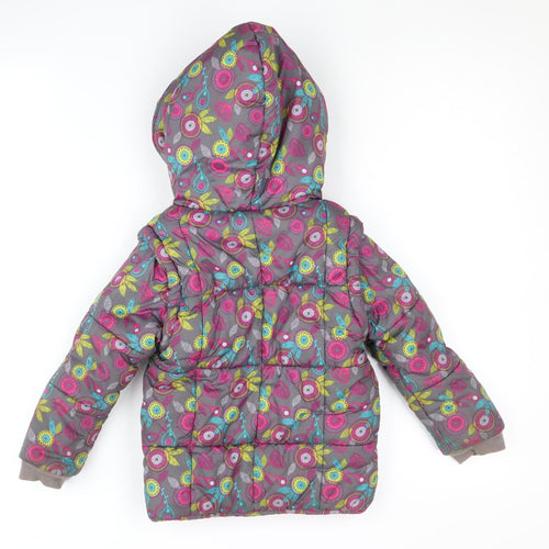 La Compagnie des Petits Girls' Floral Puffer Jacket, 3 Years