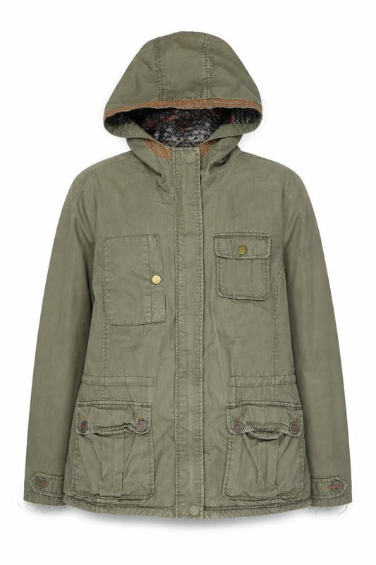 Front view of New Look Women's Green Parka Jacket, size 12