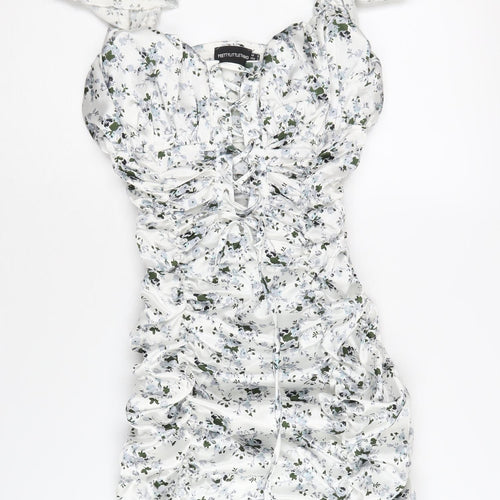 PrettyLittleThing Floral Bodycon Dress UK 6 Women