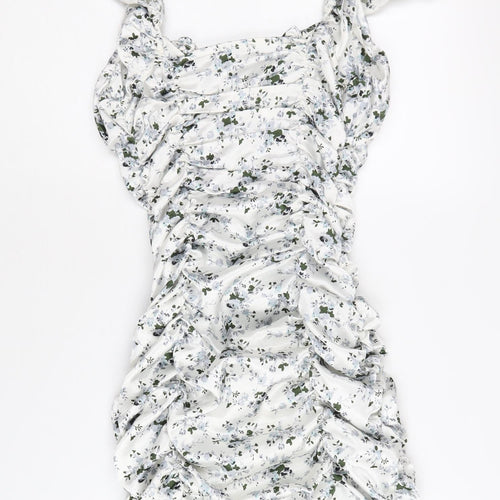 PrettyLittleThing Floral Bodycon Dress UK 6 Women