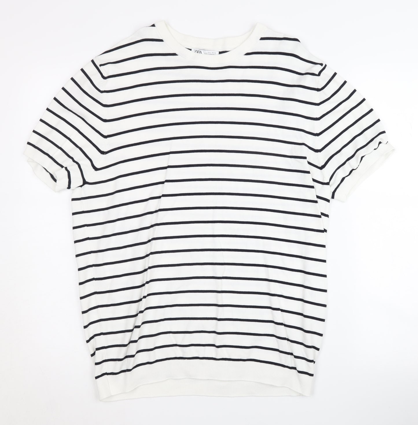Zara Women's Striped Pullover Jumper Size 14