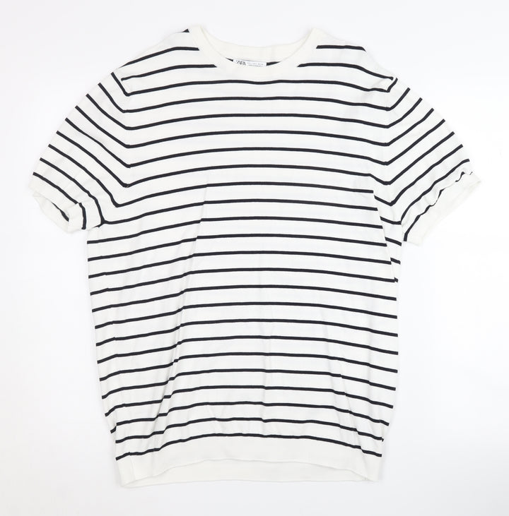 Zara Women's Striped Pullover Jumper Size 14