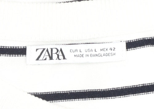 Zara Women's Striped Pullover Jumper Size 14