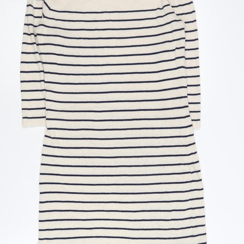 ASOS Maternity Beige Striped Shift Dress, Size 8