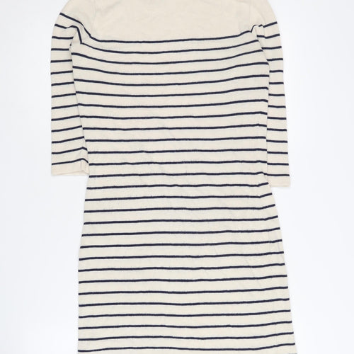 ASOS Maternity Beige Striped Shift Dress, Size 8