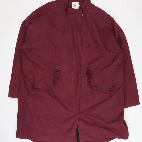Kin Women's Long Red Coat, Size 14