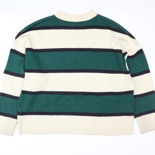 H&M Women's Multicoloured Stripe Jumper Size 12