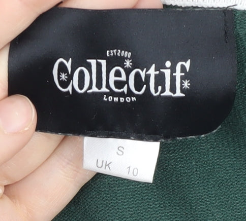 Collectif Women's Green Cardigan UK 10 Button Front