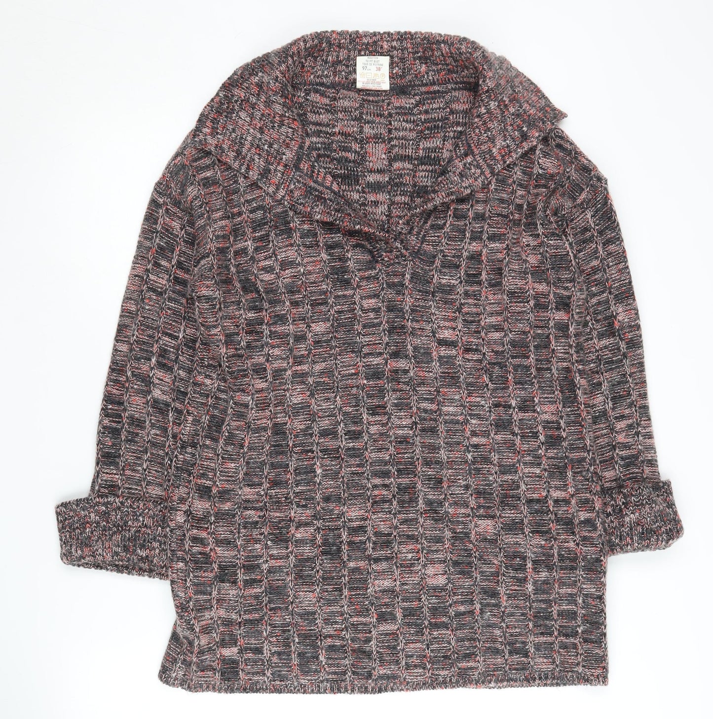 St Michael Women's Multi Collared Knit Jumper Size 16