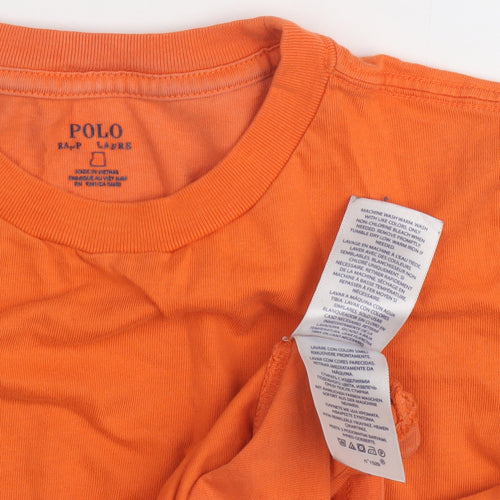 Polo Ralph Lauren Boys Orange T-Shirt M Casual Short Sleeve