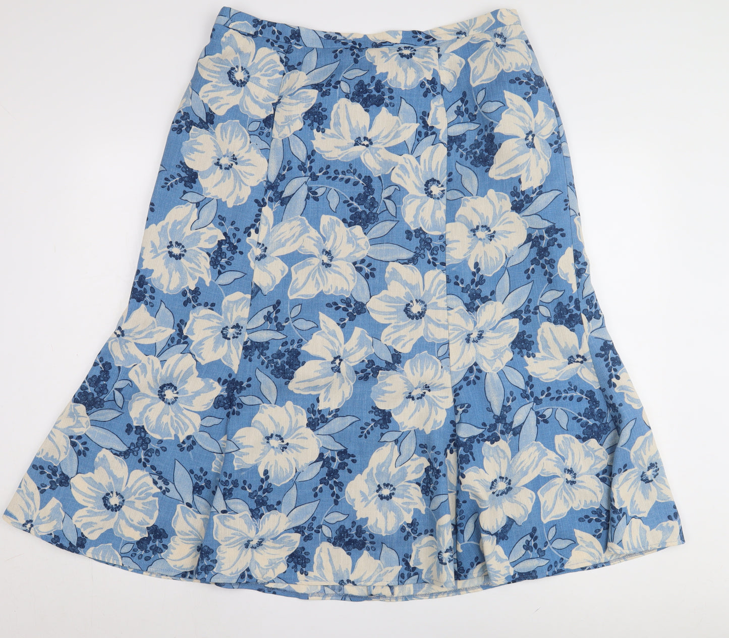 Eastex Women's Blue Floral A-Line Skirt Size 16