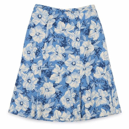Eastex Women's Blue Floral A-Line Skirt Size 16