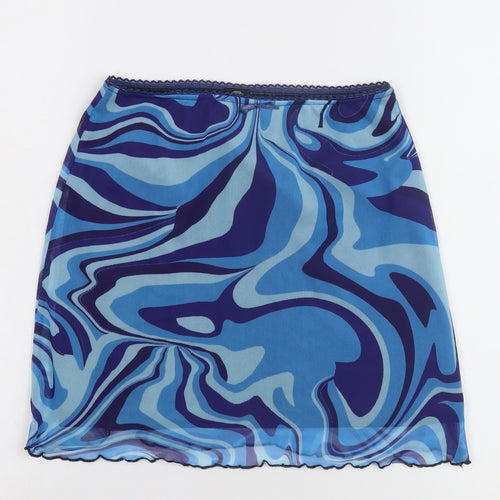 Urban Outfitters Women's Blue Geometric XS Short Skirt