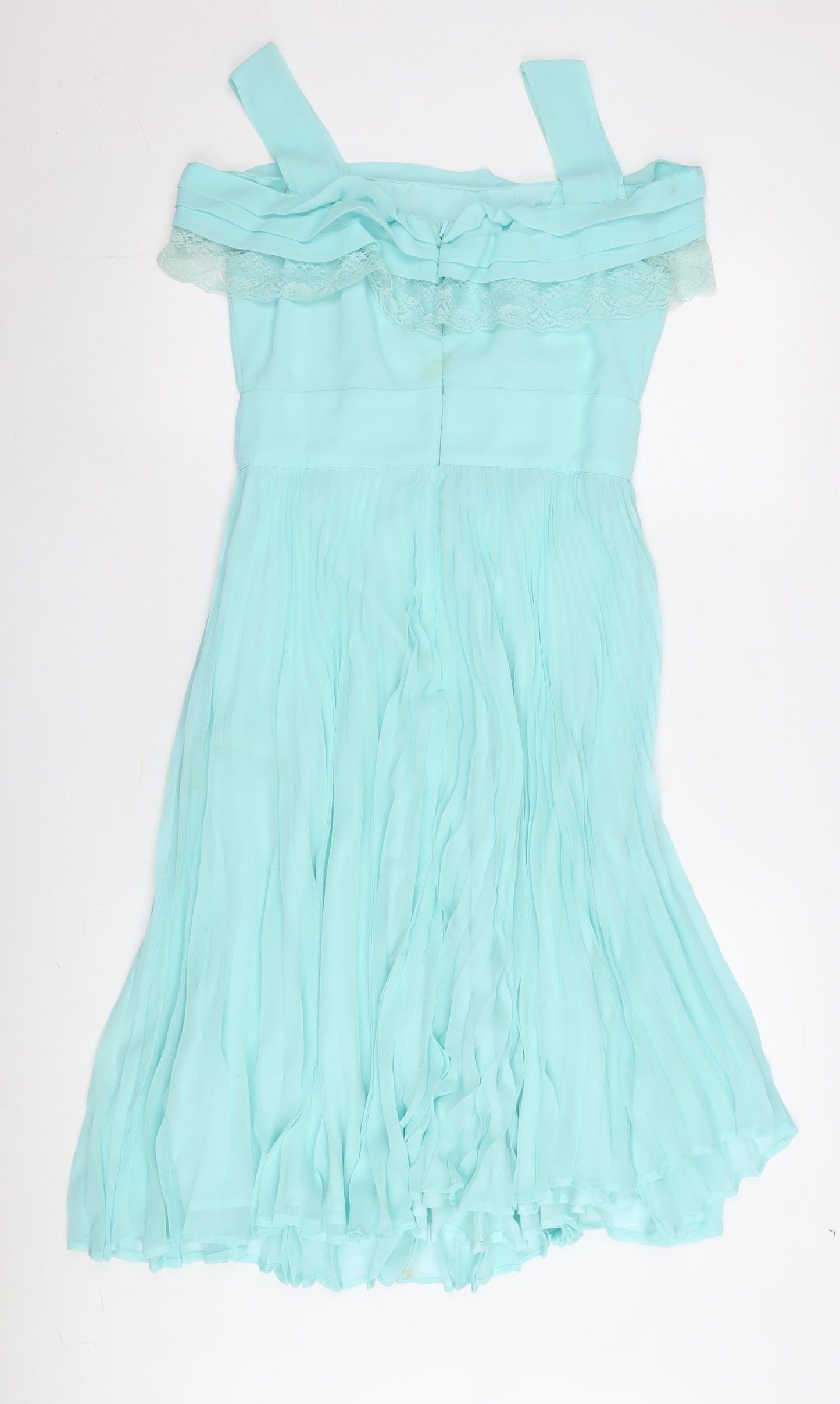 ASOS Women's Blue Off Shoulder A-Line Dress UK 10