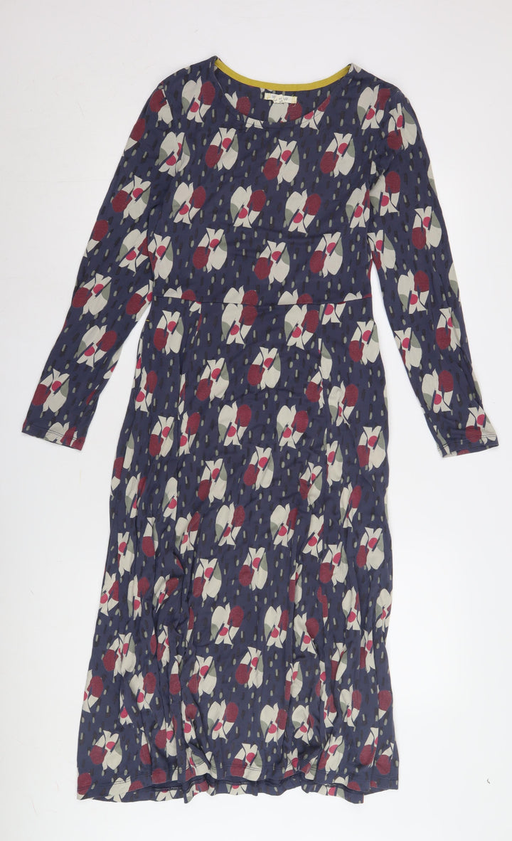 White Stuff Women's Multicoloured Floral Shift Dress - Size 8