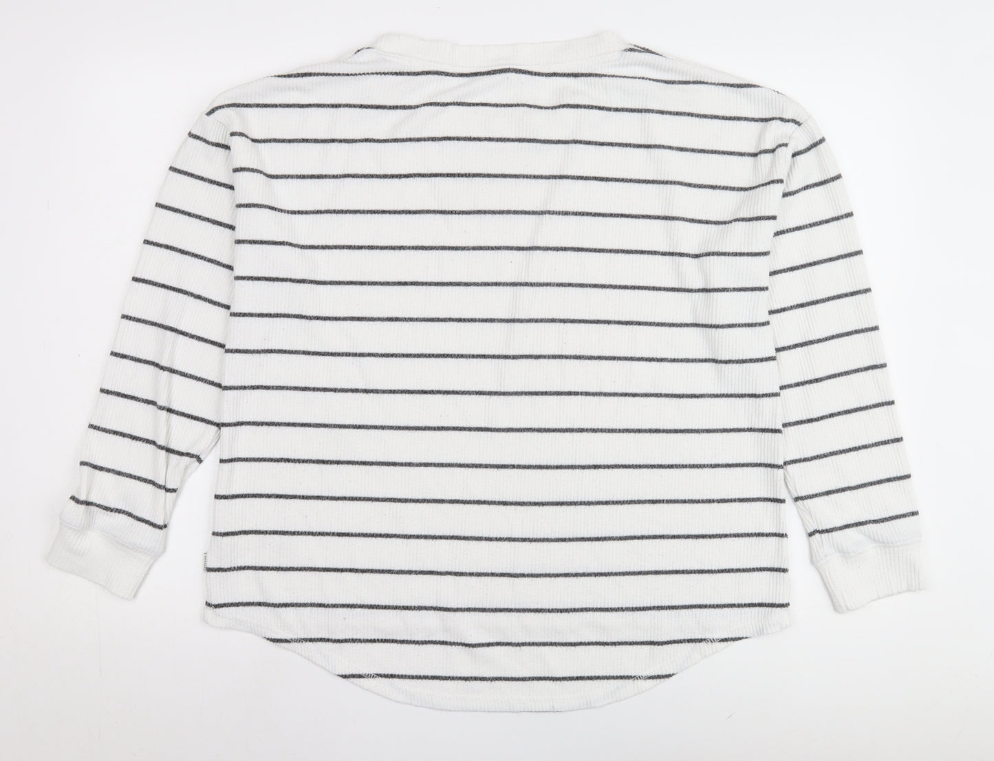 Fat Face Women’s White Striped Long Sleeve T-Shirt