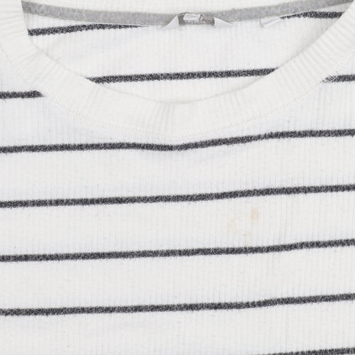 Fat Face Women’s White Striped Long Sleeve T-Shirt