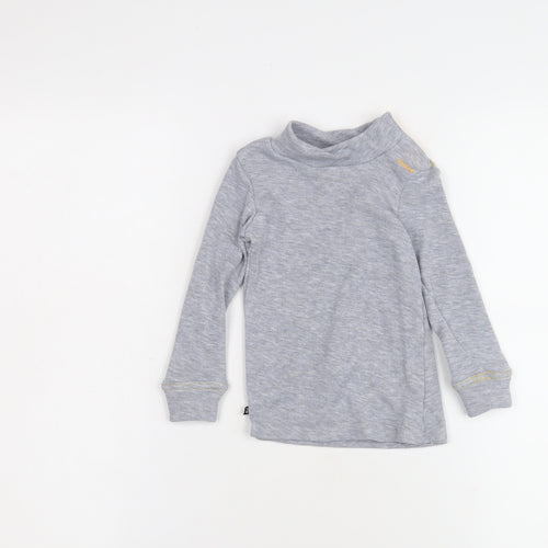 Decathlon Grey Long Sleeve High Neck Boys Shirt 2-3 Years