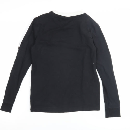 Adidas Unisex Black Long Sleeve Pullover Top Size 8