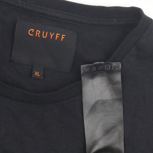 Cruyff Men's Black XL Graphic T-Shirt