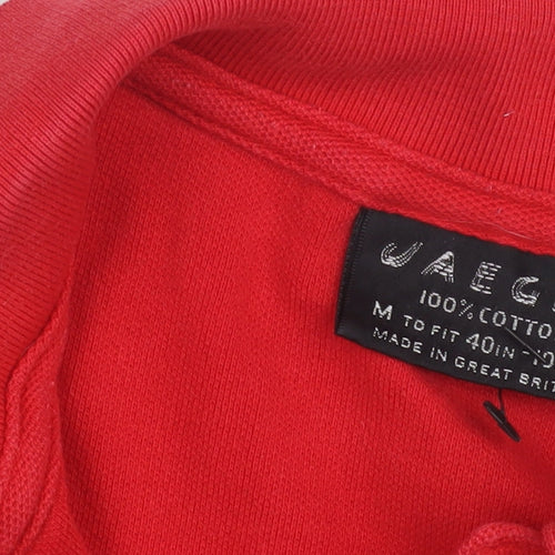 Jaeger Men's Red Polo Shirt M - Stylish & Comfortable