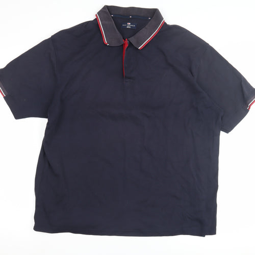 Marks and Spencer Men's Blue XL Cotton Polo Shirt
